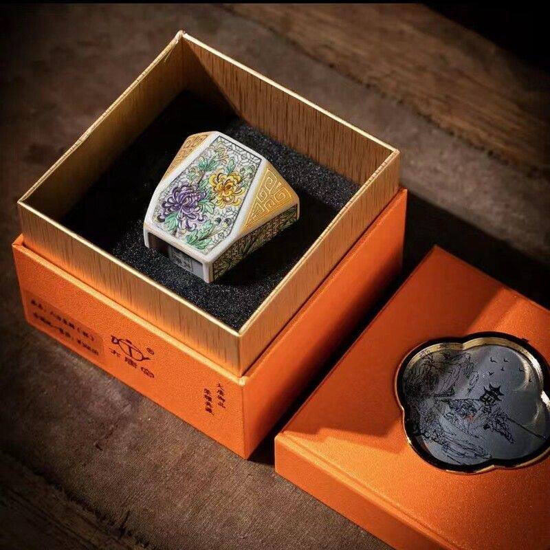 景德镇掐丝珐琅彩八方杯主人茶杯梅兰竹菊茶杯送礼自用大师级收藏